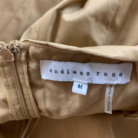 Endless Rose Ruched Detail Tan Jumpsuit - Picture 9 of 15